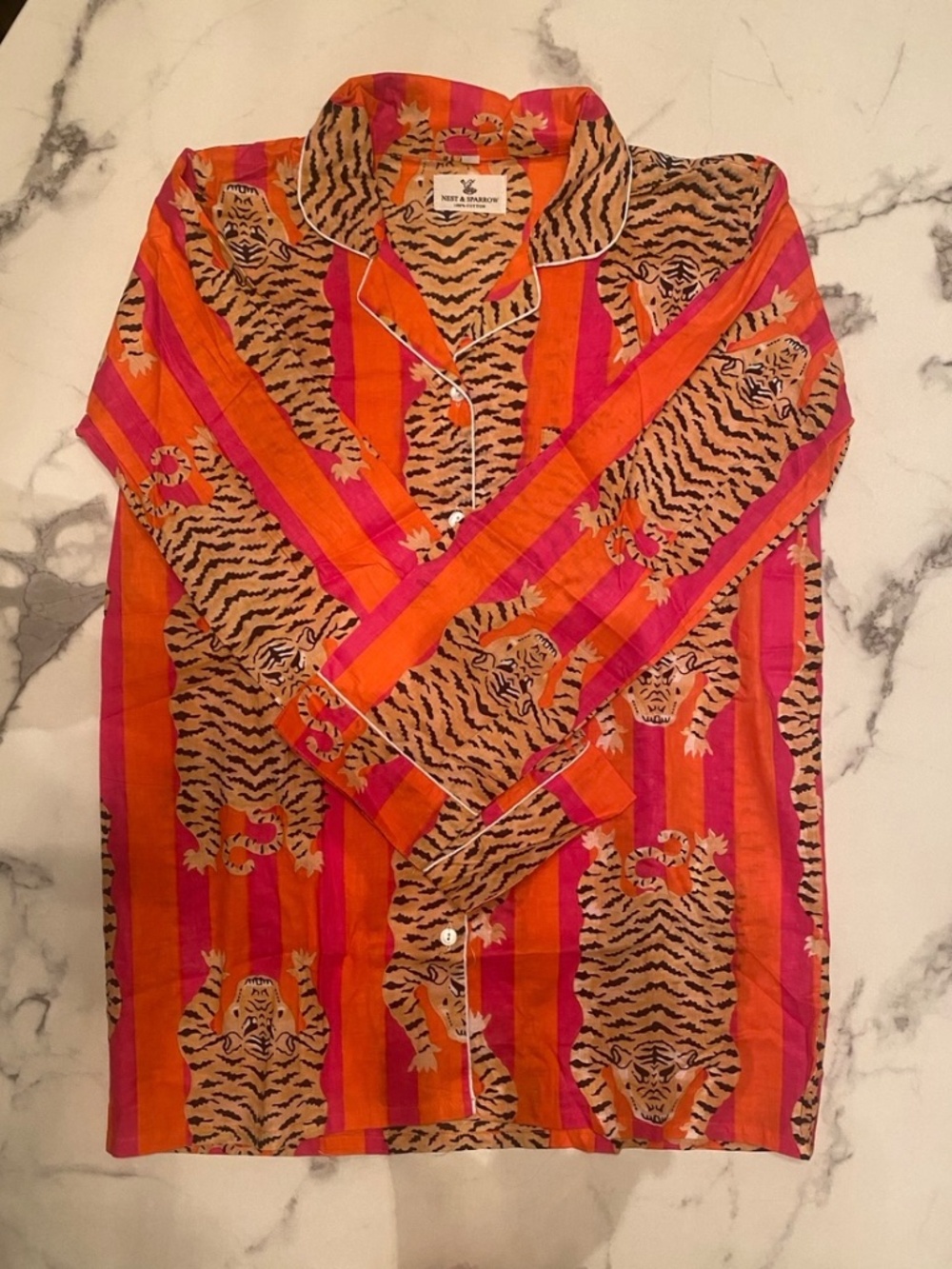 NWOT Handmade Hand block pajama set - Picture 2 of 5